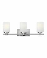 Hinkley Karlie 3-Light Bathroom Vanity Light In Chrome