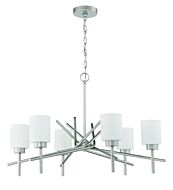 Craftmade Cadence 6 Light Chandelier in Satin Nickel