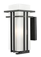 Z Lite Abbey 1 Light Outdoor Wall Sconce In Black