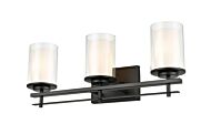 Millennium 3 Light Wall Sconce in Matte Black