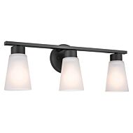 Stamos 3-Light Bathroom Vanity Light in Black