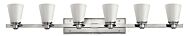 Hinkley Avon 6-Light Bathroom Vanity Light In Chrome