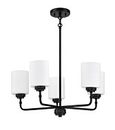 Craftmade Stowe 5 Light Chandelier in Flat Black