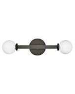 Audrey 2-Light Bathroom Vanity Light in Black Oxide