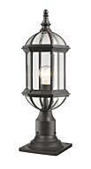 Z-Lite Annex 1-Light Outdoor Pier Mounted Fixture Light In Rust