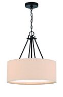 Duke Three Light Pendant in Flat Black by Craftmade