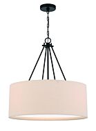 Duke Three Light Pendant in Flat Black by Craftmade