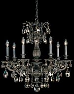 Milano Seven Light Chandelier in Heirloom Gold by Schonbek