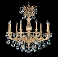 Milano Nine Light Chandelier in Heirloom Gold by Schonbek