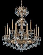 Milano 15 Light Chandelier in Etruscan Gold by Schonbek