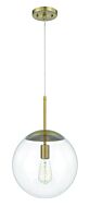 Craftmade Gaze 1-Light Pendant in Satin Brass