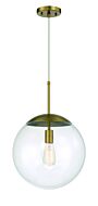 Craftmade Gaze 1-Light Pendant in Satin Brass