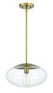 Gaze One Light Pendant in Satin Brass by Craftmade