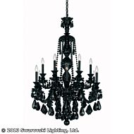 Hamilton 12 Light Chandelier in Jet Black by Schonbek