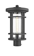 Z-Lite Jordan 1-Light Outdoor Post Mount Fixture Light In Black