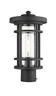 Z-Lite Jordan 1-Light Outdoor Post Mount Fixture Light In Black