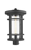 Z-Lite Jordan 1-Light Outdoor Post Mount Fixture Light In Black