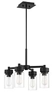 Craftmade Bennet 4-Light Outdoor Chandelier in Midnight