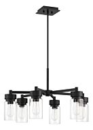 Bennet Six Light Outdoor Chandelier in Midnight by Craftmade