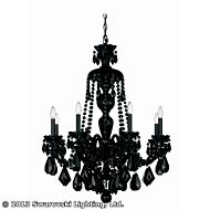 Hamilton Eight Light Chandelier in Jet Black by Schonbek