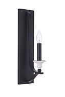 Esme One Light Wall Sconce in Flat Black   Matte White by Craftmade