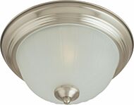 Essentials   583x Two Light Flush Mount in Satin Nickel by Maxim