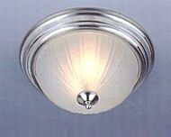 Essentials   583x Three Light Flush Mount in Satin Nickel by Maxim