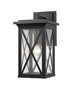 Z-Lite Brookside 1-Light Outdoor Wall Sconce In Black