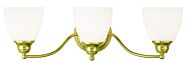 Somerville 3-Light Bathroom Vanity Light in Polished Brass