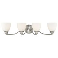 Somerville 4-Light Bathroom Vanity Light in Brushed Nickel