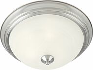 Essentials   584x One Light Flush Mount in Satin Nickel by Maxim