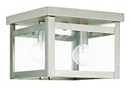 Milford 2-Light Ceiling Mount in Brushed Nickel