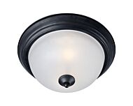 Essentials   584x Two Light Flush Mount in Black by Maxim