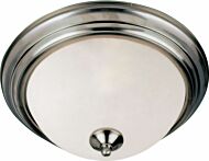 Essentials   584x Two Light Flush Mount in Satin Nickel by Maxim