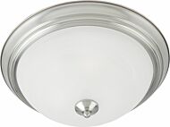 Essentials   584x Two Light Flush Mount in Satin Nickel by Maxim