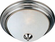 Essentials   584x Three Light Flush Mount in Satin Nickel by Maxim