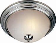 Essentials   584x Three Light Flush Mount in Satin Nickel by Maxim