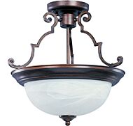 Maxim Essentials 2 Light Semi Flush Mount in Oil Rubbed Bronze