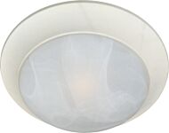 Maxim Essentials 3 Light Marble Flush Mount in Textured White