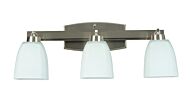 Bridwell 3-Light Bathroom Vanity Light in Brushed Nickel