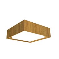 Squares LED Ceiling Mount in Louro Freijo