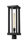 Z-Lite Glenwood 1-Light Outdoor Post Mount Fixture Light In Black