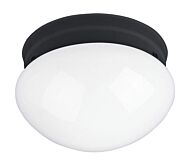 Essentials   588x One Light Flush Mount in Black by Maxim