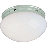 Essentials   588x Two Light Flush Mount in Satin Nickel by Maxim