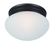 Essentials   588x One Light Flush Mount in Oil Rubbed Bronze by Maxim