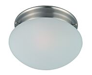 Essentials   588x One Light Flush Mount in Satin Nickel by Maxim