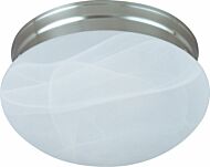 Essentials   588x One Light Flush Mount in Satin Nickel by Maxim