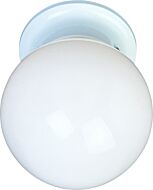 Essentials   588x One Light Flush Mount in White by Maxim