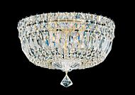 Petit Crystal Deluxe 13 Light Flush Mount in Gold by Schonbek