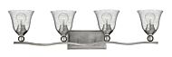 Hinkley Bolla 4-Light Bathroom Vanity Light In Brushed Nickel With Clear Glass